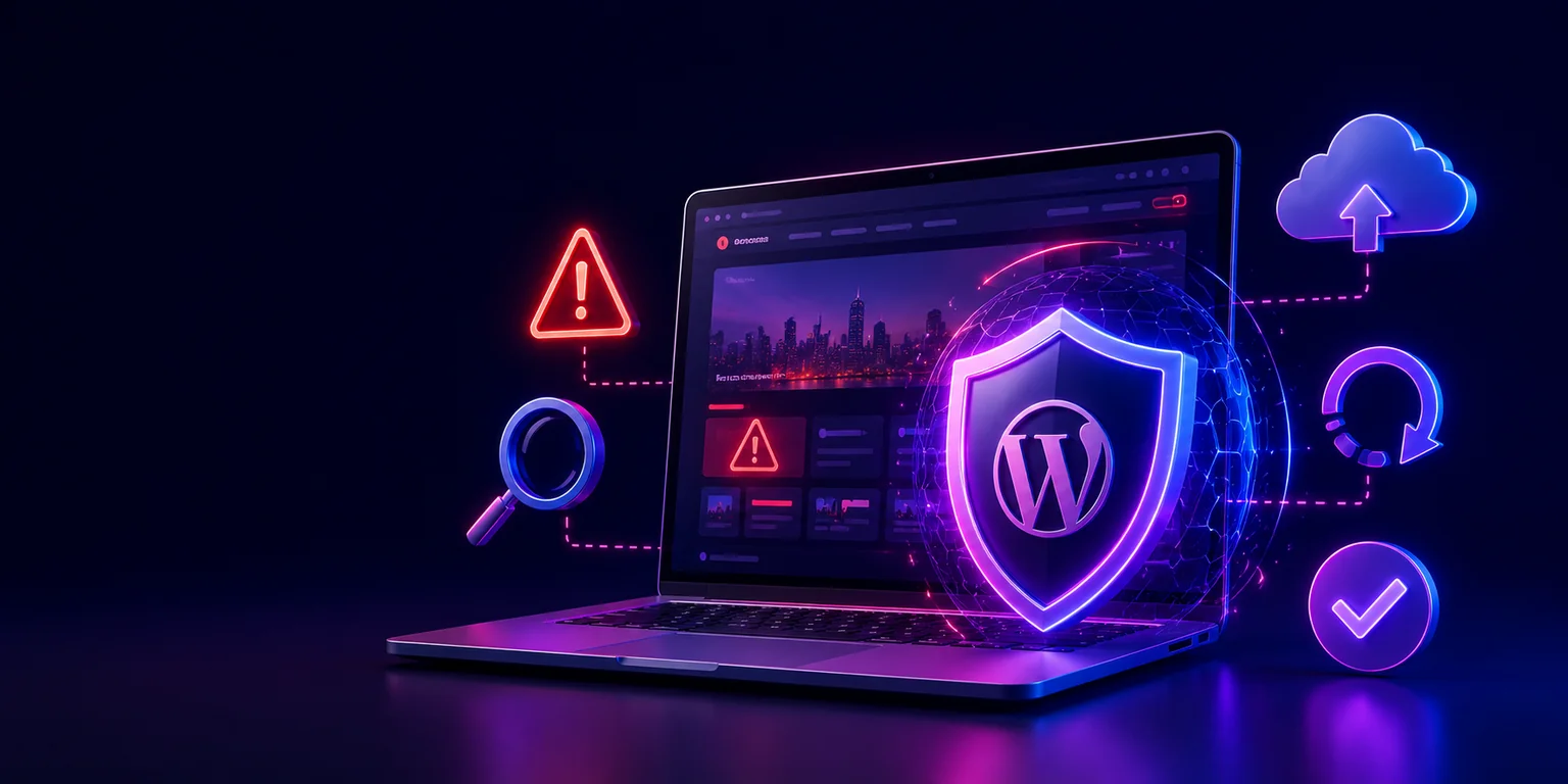WordPress site hacked in Kenya - security shield and recovery steps for your business website
